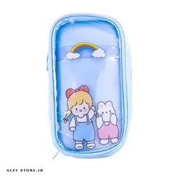 جامدادی فانتزی دو زیپ موکا