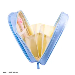 جامدادی فانتزی دو زیپ موکا