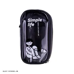 جامدادی فانتزی دو زیپ موکا