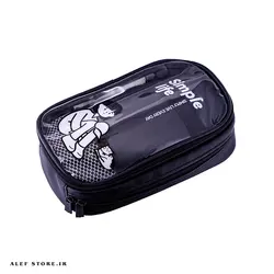 جامدادی فانتزی دو زیپ موکا