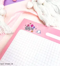 برگه یادداشت طرح صورتی