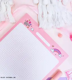 برگه یادداشت طرح صورتی