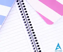 دفتر سیمی 50 برگ پیل - طرح لام و دال