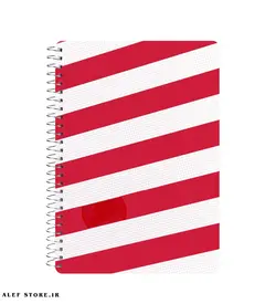 دفتر سیمی دوخط 80 برگ پیل - طرح لام و دال