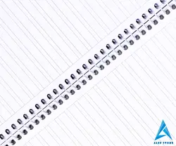 دفتر سیمی دوخط 80 برگ پیل - طرح لام و دال