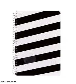 دفتر سیمی دوخط 80 برگ پیل - طرح لام و دال