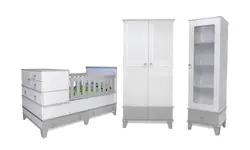سرویس تخت خواب و کمد کودک و نوزاد مدل آرامیس