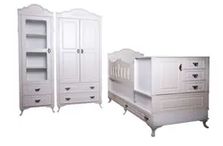 سرویس تخت و کمد کودک و نوزاد مدل پرنسس