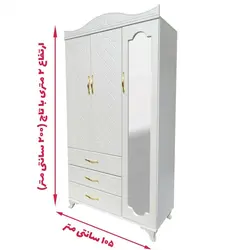 کمد لباس3درب 3 کشو جادار کد 12