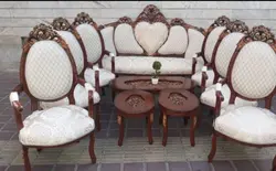 مبل کلاسیک 9 نفره + جلومبلی و عسلی کد 3651