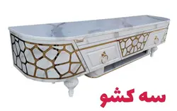 میز تلویزیون تمام ام دی اف عرض 160 سانتیمتر مدل زنبوری