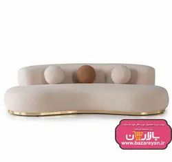 مبل راحتی3نفره طرح لوبیایی مینیمال ساده کد 37