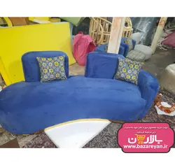 مبل راحتی3نفره طرح لوبیایی مینیمال ساده کد 37