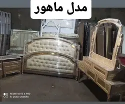 تخت خواب یک و نیم نفره مدل ماهور کشو دار سایز 120x200 سانتیمتر