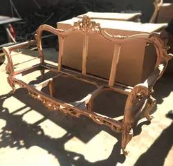 کلاف خام مبل کلاسیک 9نفره مدل چراغان