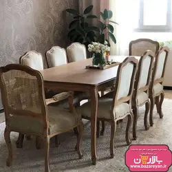 کلاف خام نهارخوری کلاسیک 8 نفره مدل فرانسوی