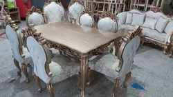 کلاف خام نهارخوری کلاسیک 8 نفره مدل چراغان