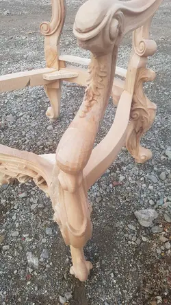 کلاف خام نهارخوری کلاسیک 8 نفره مدل چراغان