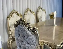کلاف خام نهارخوری کلاسیک 8 نفره مدل چراغان