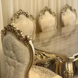 کلاف خام نهارخوری کلاسیک 8 نفره مدل چراغان