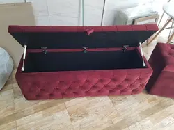 پاف 2نفره مدل چستر باکسدار سایز 120 کد 15