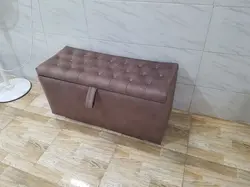 پاف 2نفره مدل چستر باکسدار سایز 120 کد 15