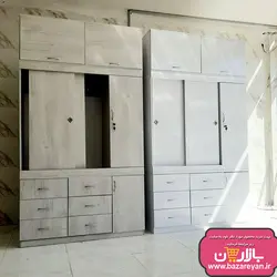 کمد لباس 3تکه درب ریلی 6 کشو ارسال به سراسر کشور