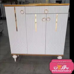 جاکفشی سه درب پایه فلزی مدل خطی رنگبندی متنوع