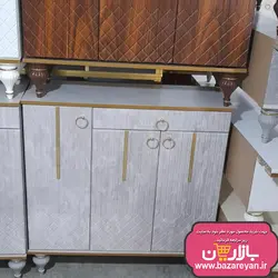 جاکفشی سه درب پایه فلزی مدل خطی رنگبندی متنوع