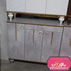 جاکفشی سه درب پایه فلزی مدل خطی رنگبندی متنوع