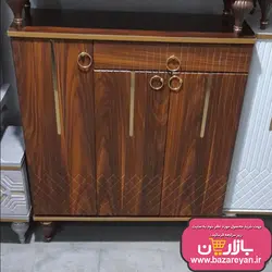 جاکفشی سه درب پایه فلزی مدل خطی رنگبندی متنوع