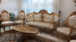 مبل کلاسیک 9 نفره مدل آذر+ جلومبلی و عسلی با تخفیف ویژه نوروز