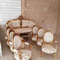 مبل کلاسیک 9 نفره مدل آذر+ جلومبلی و عسلی با تخفیف ویژه نوروز