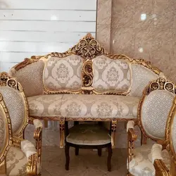 مبل کلاسیک 9 نفره مدل آذر+ جلومبلی و عسلی با تخفیف ویژه نوروز