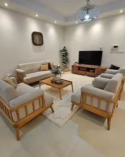 مبل مینیمال مدل نرده ای چوب راش