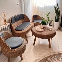 ست مبلمان حصیری شاه‌نشین رنگبندی تشک سفارشی