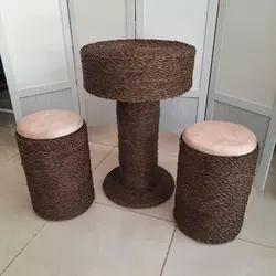 ست مبلمان حصیری شاه‌نشین رنگبندی تشک سفارشی