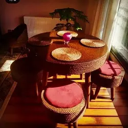 ست مبلمان حصیری 2نفره رنگبندی تشک سفارشی