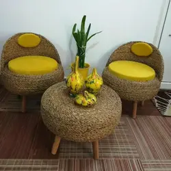 ست مبلمان حصیری 2نفره رنگبندی تشک سفارشی