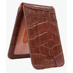 جا کارتی و استند مگ سیف چرمی گرین Green Lion Leather Mag wallet Holder مدل GNLEMAGWALL