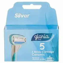 تیغ یدک سیستم زنانه 5 لبه سیلور مدل Blue Gloria تعداد 4 عددی