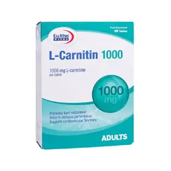 قرص ال کارنیتین 1000 میلی گرم یورویتال 60 عددی - دواسنتر