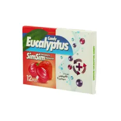 آبنبات مکیدنی اکالیپتوس سیم سیم با طعم توت فرنگی 12 عددی