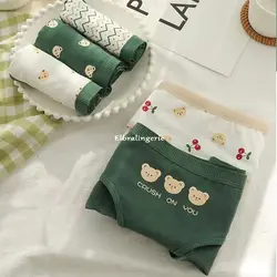 شورت زنانه نخی خرسی تدی بیر سبز