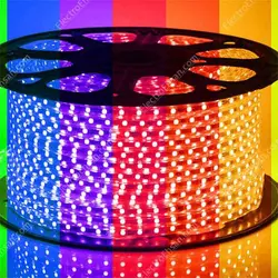 ریسه شلنگی SMD تک لاین مدل 5050 RGB حلقه 100 متری