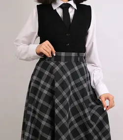 ست جلیقه دامن پاییزی دخترانه