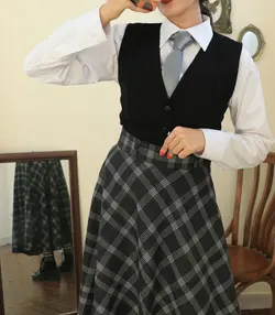 ست جلیقه دامن پاییزی دخترانه