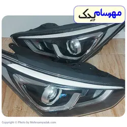 چراغ جلو سانتافه مدل ۲۰۱۴ تا ۲۰۱۷ چپ و راست