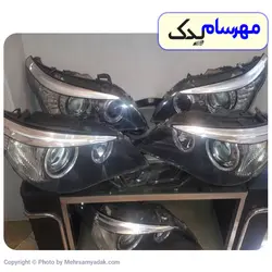 چراغ جلو و طلق چراغ BMW E60/E66/E46 مدل ۲۰۰۷ تا ۲۰۱۰ چپ و راست