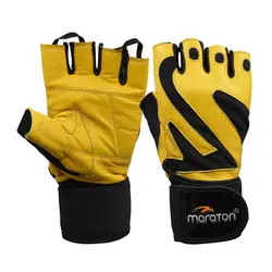 دستکش بدنسازی مردانه ماراتن مدل 402P880 زرد